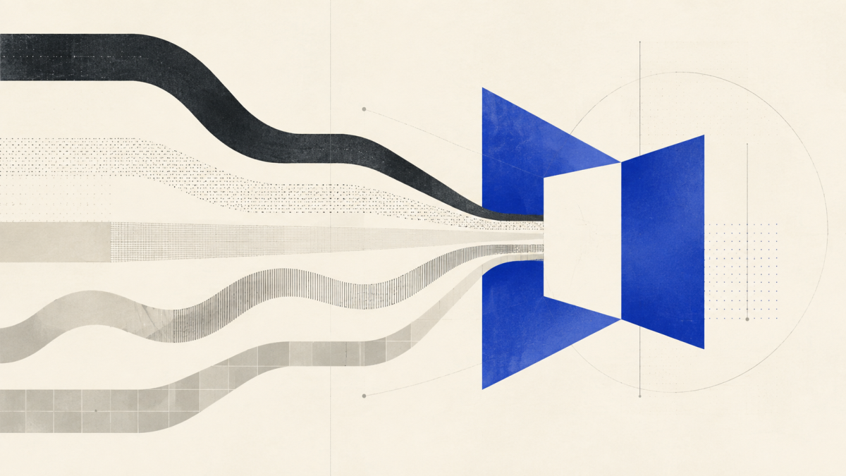 Abstract cobalt structure receiving many differently shaped accessible paths