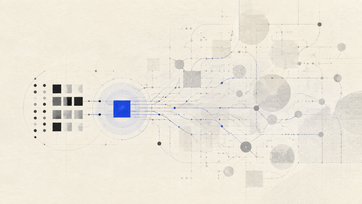 Abstract cobalt module creating a widening network of pale dependencies
