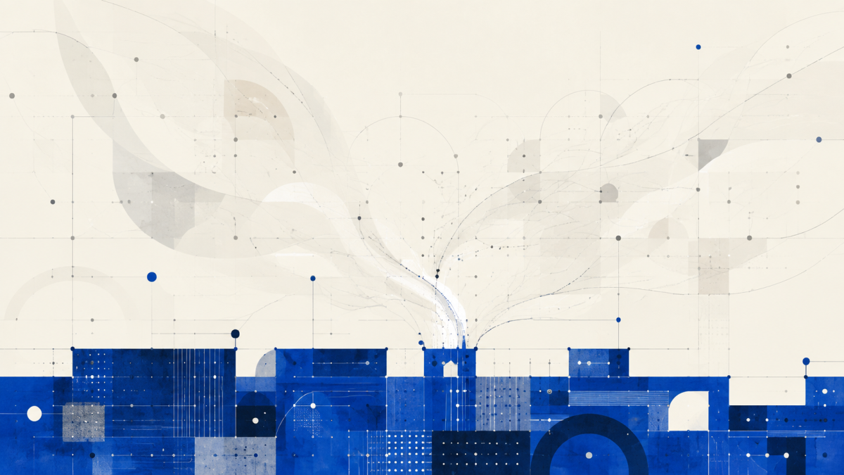 Abstract discovery paths rising above a durable cobalt foundation